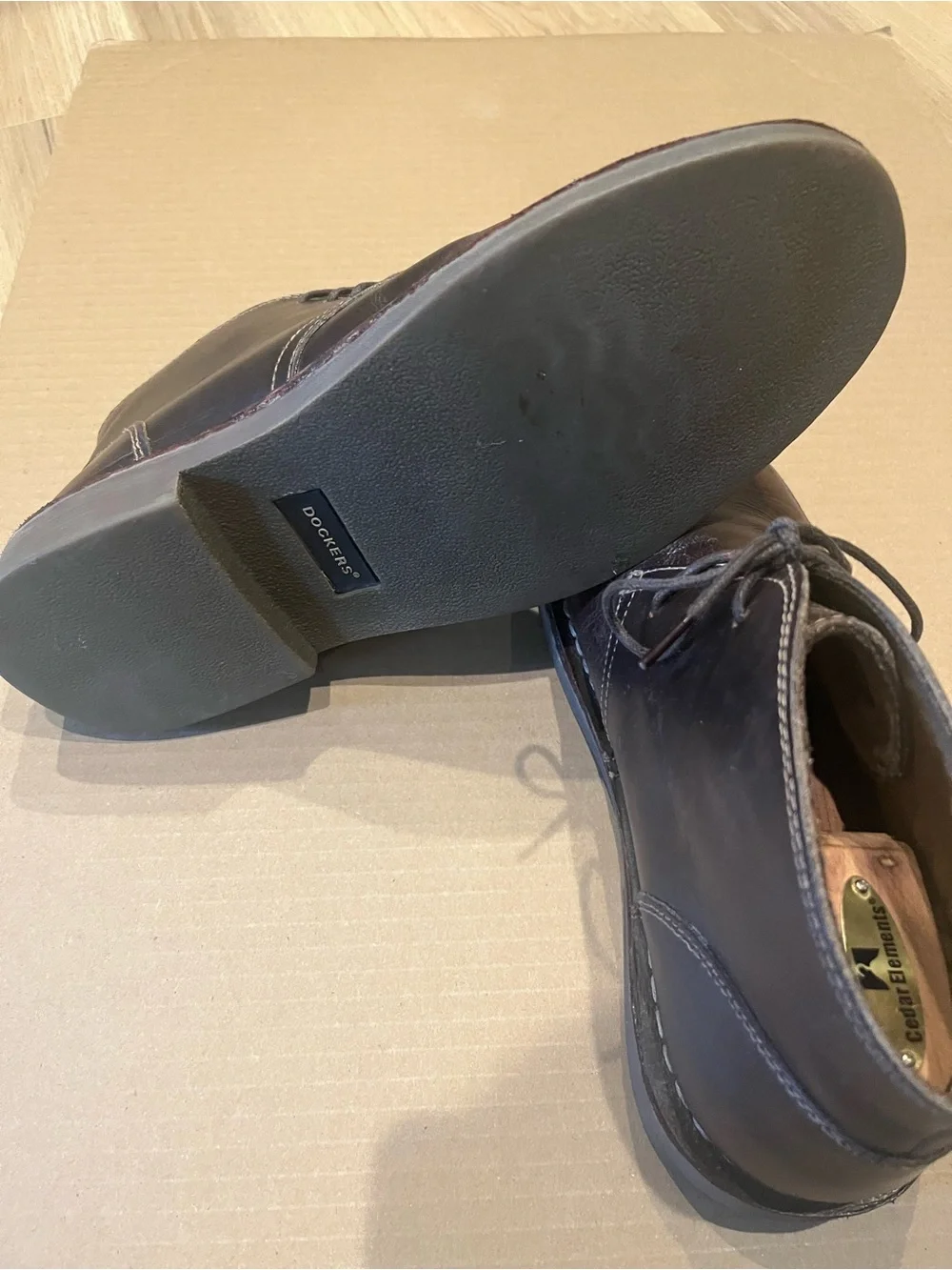 Dockers Men's Dark Brown Leather Chukka Boots